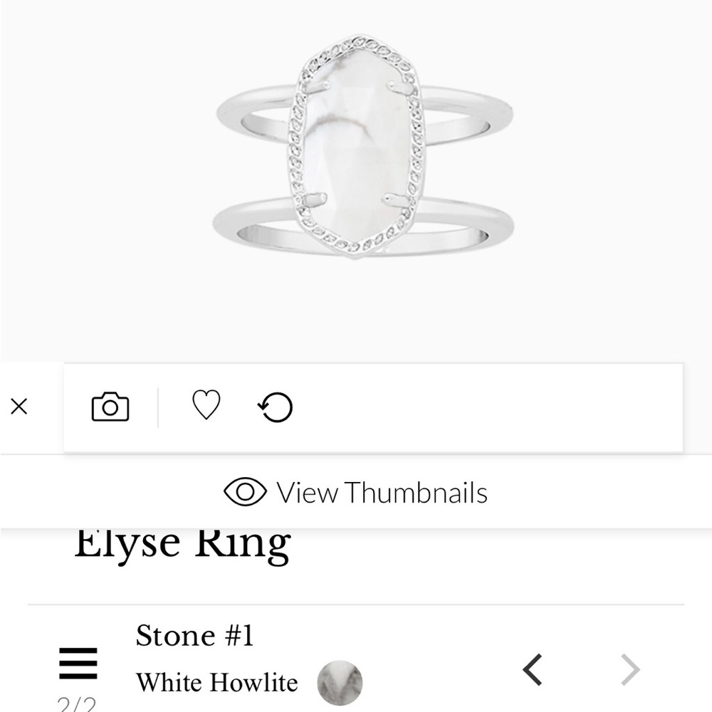 Kendra Scott
Rhodium Plated Elyse Ring